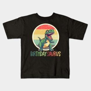 Birthday Saurus Rex Dino BirthdaysSaurus Matching Family Kids T-Shirt